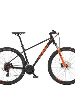Велосипед ktm chicago 272 27.5" рама m/43, черный матовый (оранжевый), 2022 лучшая цена с быстрой доставкой по