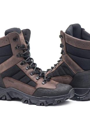 Тактичні зимові берці/черевики велитні із натуральної шкіри, військове взуття великих розмірів, тактические зимние берцы/ботинки термо2 фото