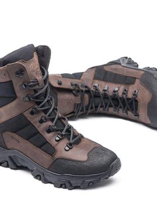 Тактичні зимові берці/черевики велитні із натуральної шкіри, військове взуття великих розмірів, тактические зимние берцы/ботинки термо3 фото