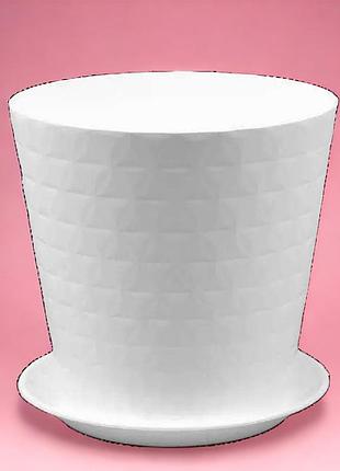 Вазон diament petit 17 см белый