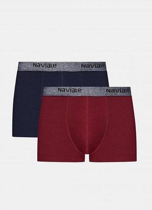 Мужские трусы шорты mu222-01 (2 шт.) burgundy/blue
