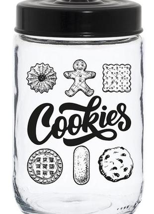 Банка herevin jar-black cookies 0.66 л (171441-001)