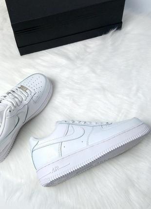 🔥потрясающие кожаные кроссовки nike air force в белом цвете😍3 фото