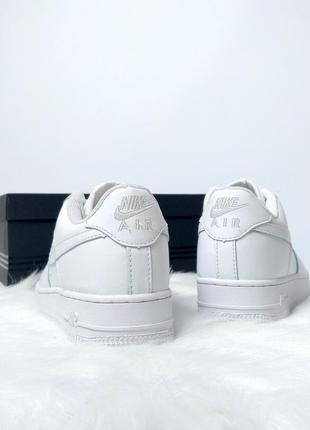 🔥потрясающие кожаные кроссовки nike air force в белом цвете😍9 фото