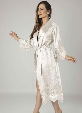 Женский шёлковый халат