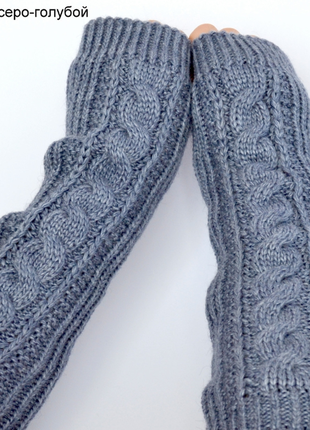 Митенки длинные с узором 7 цветов 69ар