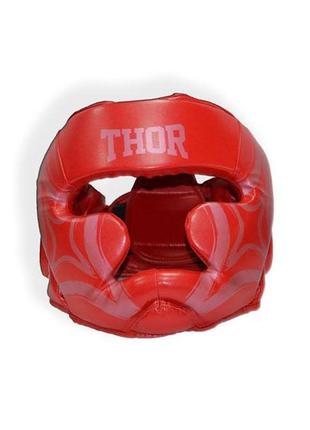 Шлем для бокса кожаный l thor cobra 727 красный для дома и спортзала лучшая цена с быстрой доставкой по украине
