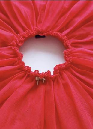 Спідниця пишна фатінова юбка червона2 фото