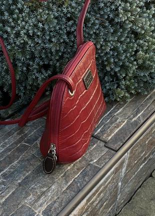 Osprey london оригинальная стильная сумка кроссбоди натуральная кожа бордо3 фото