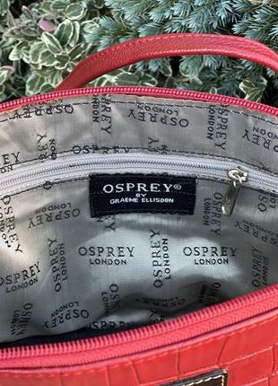Osprey london оригинальная стильная сумка кроссбоди натуральная кожа бордо9 фото