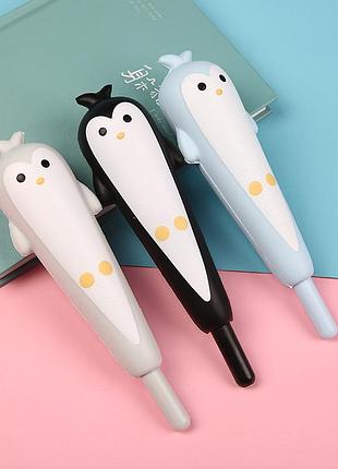 Набір ручок масляних bookopt 0.7 мм bp5026 squishy penguin (3шт)