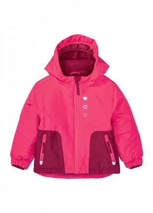 Термо-куртка мембранна (3000мм) для дівчинки lupilu bionic-finish® eco 393123 098-104 см (2-4 years) малиновий