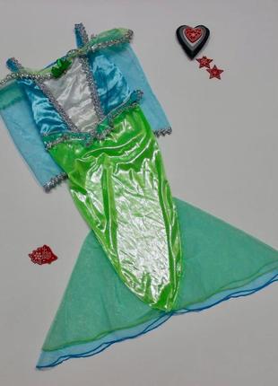 Карнавальне плаття, сукня русалочка аріель smiffys 4-6 років3 фото