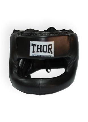 Шлем для бокса кожаные xl thor nose protection 707 черный для дома и спортзала лучшая цена с быстрой доставкой