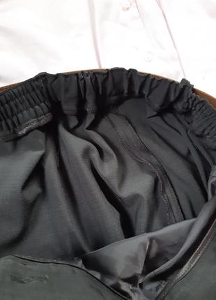 Базовые тёмно серые элластичные брюки на резинке,  р. 46-488 фото