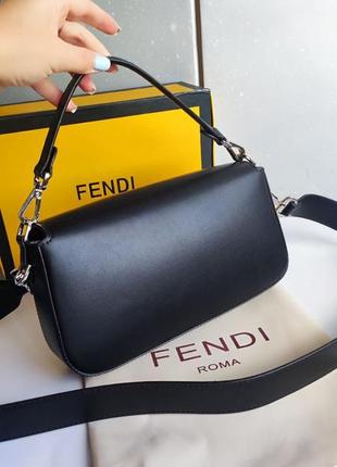 Сумка багет у стилі fendi roma шкіра5 фото