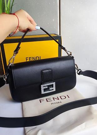 Сумка багет у стилі fendi roma шкіра8 фото