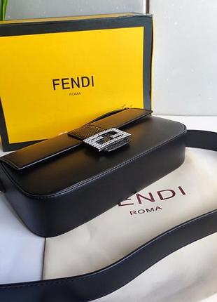 Сумка багет у стилі fendi roma шкіра2 фото