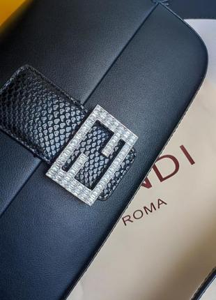 Сумка багет у стилі fendi roma шкіра6 фото