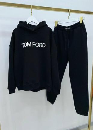 Крутой брендовый теплый женский спортивный костюм в стиле tom ford