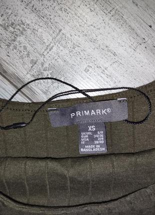 Топ хаки полоска от primark.3 фото