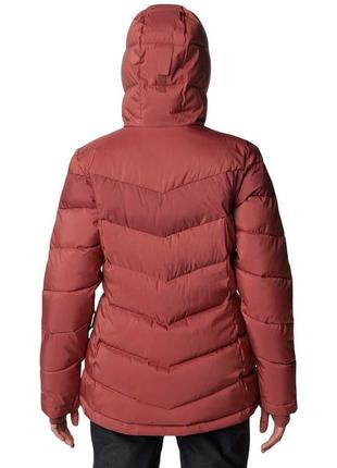 Жіноча куртка с капюшоном columbia abbott peak, винно-красная женская5 фото