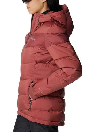 Жіноча куртка с капюшоном columbia abbott peak, винно-красная женская4 фото