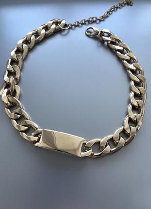 Масивне кольє ланцюг золотий h&m