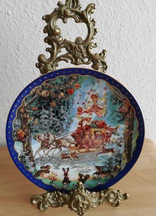 Тарілка порцелянова декоративна підвісна "різдвянський мотив" bradex reichenbach германія