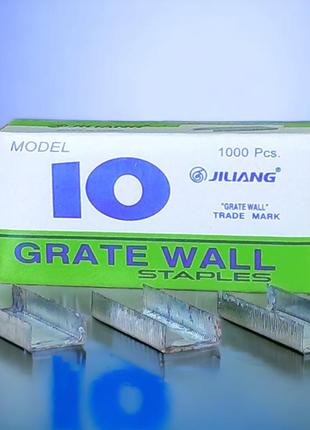 Набір скоб для степлера grate wall no10 упак. 100000шт1 фото