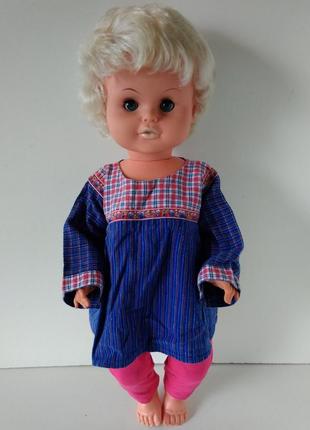 50 см кукла блондинка пластмассовая резиновая лялька германия гдр времен ссср