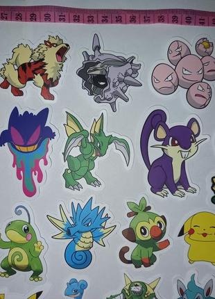 Набір стікерів покемон наліпки стикер наклейки pokemon пікачу пикачу3 фото