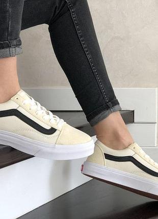 Р.37, 38, 41 кросівки vans (бежеві) ks 9198