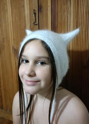 Косынка чепчик с ушками шапка с ушками шапка с шапка