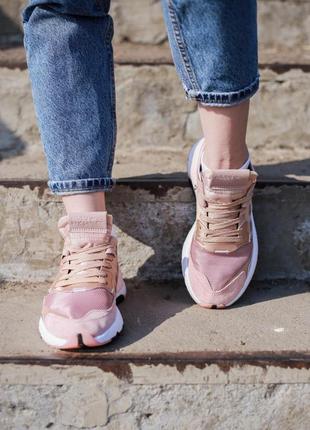 Adidas nite jogger w vapour pink 🔺 женские кроссовки5 фото