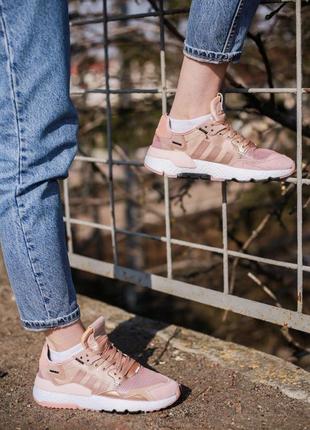 Adidas nite jogger w vapour pink 🔺 женские кроссовки8 фото