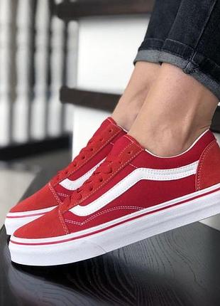 Р.36-38  кроссовки vans (красные) ks 9200