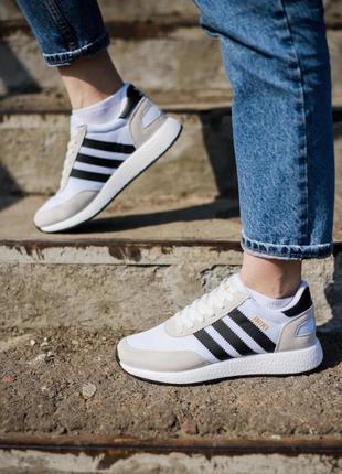 Adidas iniki runner boost "grey/white"🔺женские  кроссовки5 фото