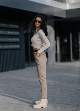 Брюки женские шерсть, классические теплые брюки, женские штаны2 фото