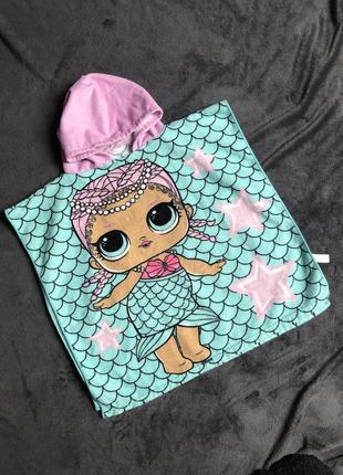 Полотенце-пончо lol с капюшоном