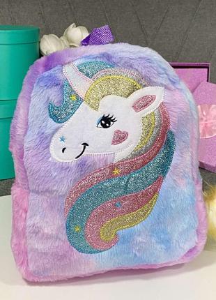 Детские мягушки рюкзак 🦄 "unicorn" для девочки1 фото