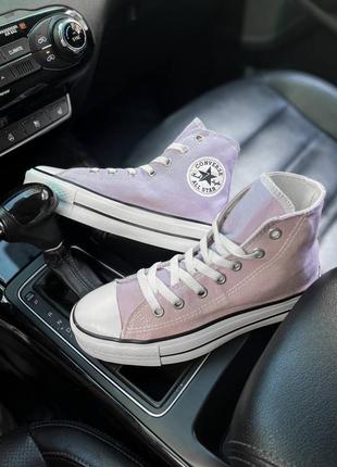 Кеди converse high platform lilac