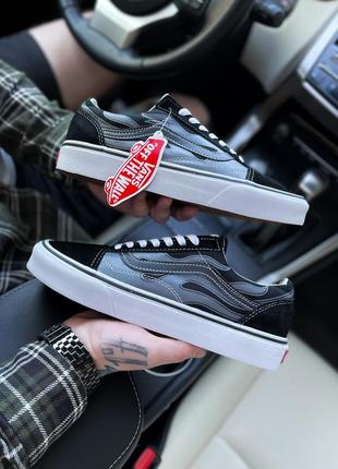 Кеди vans old skool fire black