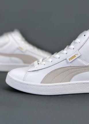 Зимові кросівки puma corduroy classic mid white5 фото