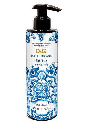 Парфюмированный лосьон для тела dolce&amp;gabbana light blue summer vibes brand collection