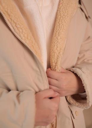 Женская двусторонняя куртка на зиму &lt;unk&gt; новая4 фото