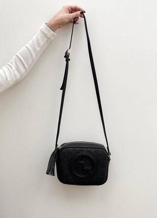 Сумка стильна чорна сумочка жіноча на подарунок екошкіра текстиль4 фото