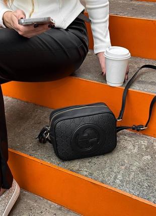 Сумка стильна чорна сумочка жіноча на подарунок екошкіра текстиль3 фото