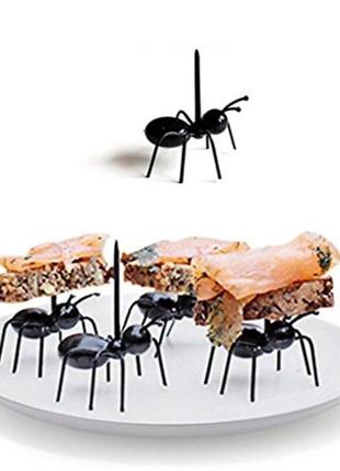 Палички для канапе мурашки набір із 12шт.1 фото