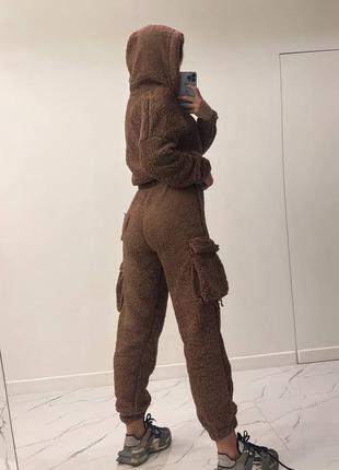 Жіночий теплий костюм хутро тедді2 фото